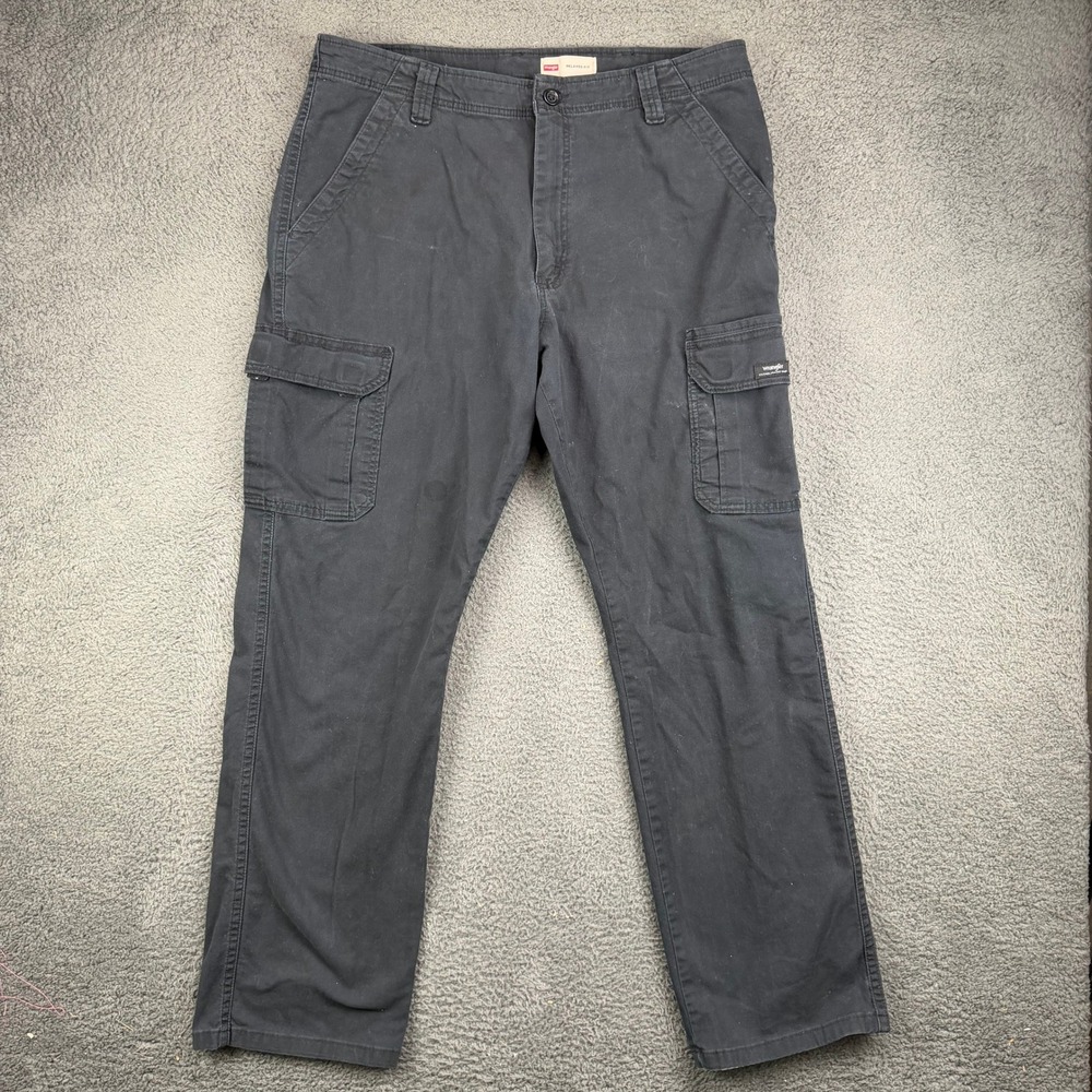 Wrangler Mens Relaxed Fit Cargo Pants Black 1070ABWBL 36x32
